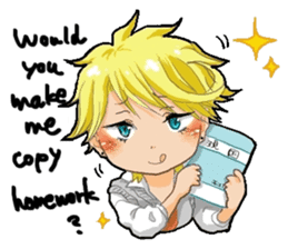 Male high school student and teachers sticker #5625645