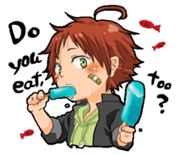 Male high school student and teachers sticker #5625649