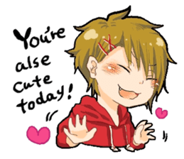 Male high school student and teachers sticker #5625657