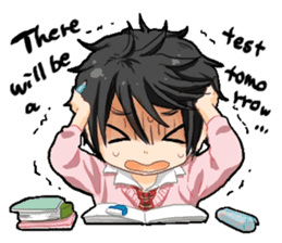 Male high school student and teachers sticker #5625659