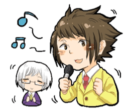 Male high school student and teachers sticker #5625662