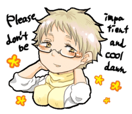 Male high school student and teachers sticker #5625676