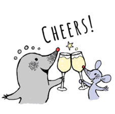 minty friends3 sticker #5625723