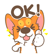 Corgi Pon Pon(Chinese) sticker #5626404