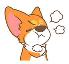 Corgi Pon Pon(Chinese) sticker #5626419