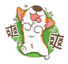 Corgi Pon Pon(Chinese) sticker #5626429