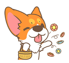 Corgi Pon Pon(Chinese) sticker #5626439