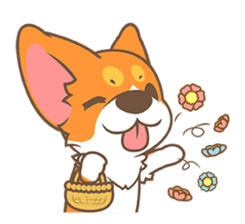 Corgi Pon Pon(Chinese) sticker #5626439