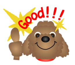 Brown dog Choco sticker #5626572