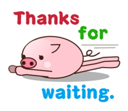 long legged pig (English version) sticker #5626768