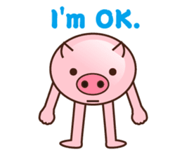 long legged pig (English version) sticker #5626774