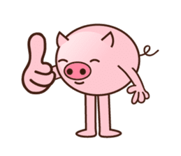 long legged pig (English version) sticker #5626783