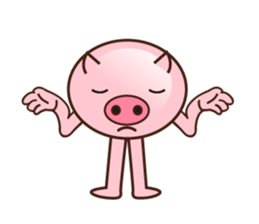 long legged pig (English version) sticker #5626784