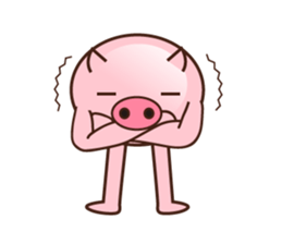 long legged pig (English version) sticker #5626785