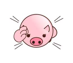 long legged pig (English version) sticker #5626786