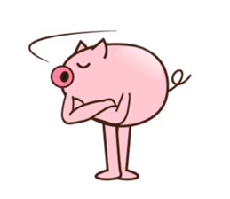 long legged pig (English version) sticker #5626787