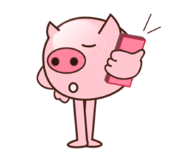 long legged pig (English version) sticker #5626790