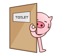 long legged pig (English version) sticker #5626799