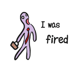 feel depressed human (English) sticker #5626925