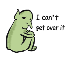 feel depressed human (English) sticker #5626926