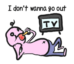 feel depressed human (English) sticker #5626929