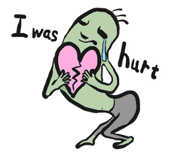 feel depressed human (English) sticker #5626930