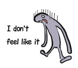feel depressed human (English) sticker #5626934