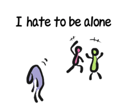 feel depressed human (English) sticker #5626935