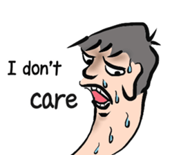 feel depressed human (English) sticker #5626947