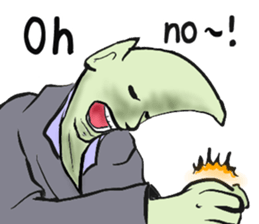 feel depressed human (English) sticker #5626948