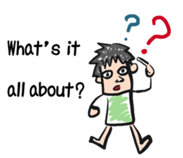 feel depressed human (English) sticker #5626951