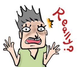 feel depressed human (English) sticker #5626952