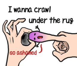 feel depressed human (English) sticker #5626953