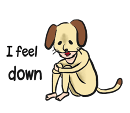 feel depressed human (English) sticker #5626956