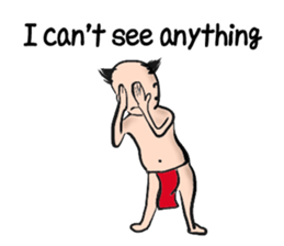 feel depressed human (English) sticker #5626959