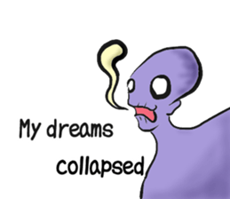 feel depressed human (English) sticker #5626962