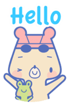 Swimming lovely bear 2 ( English ) sticker #5627564