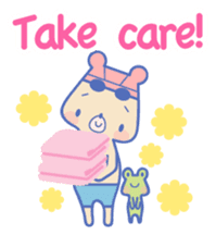 Swimming lovely bear 2 ( English ) sticker #5627565