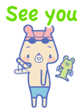 Swimming lovely bear 2 ( English ) sticker #5627566
