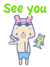 Swimming lovely bear 2 ( English ) sticker #5627566