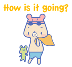 Swimming lovely bear 2 ( English ) sticker #5627567