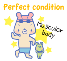 Swimming lovely bear 2 ( English ) sticker #5627568