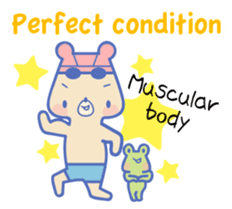 Swimming lovely bear 2 ( English ) sticker #5627568