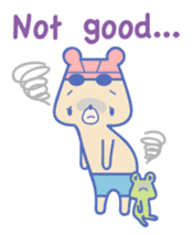 Swimming lovely bear 2 ( English ) sticker #5627569