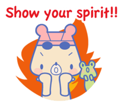 Swimming lovely bear 2 ( English ) sticker #5627570