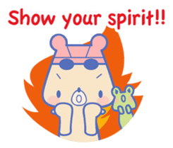 Swimming lovely bear 2 ( English ) sticker #5627570