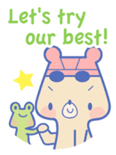 Swimming lovely bear 2 ( English ) sticker #5627571