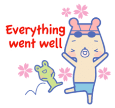 Swimming lovely bear 2 ( English ) sticker #5627572