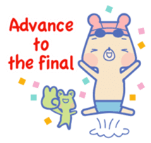 Swimming lovely bear 2 ( English ) sticker #5627573