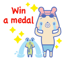 Swimming lovely bear 2 ( English ) sticker #5627574